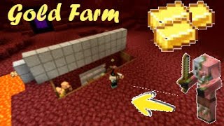 Minecraft Gold Farm Tutorial [upl. by Nyliram]