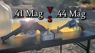 41 Magnum VS 44 Magnum in Ballistics Gel [upl. by Ollecram]