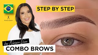 Combo Brows Course  StepbyStep Microblading amp Powder Brows training  PhiAcademy [upl. by Ominoreg78]