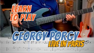 Georgy Porgy TOTO  Live in Paris  Bass Tutorial with bass tabs [upl. by Jorie693]