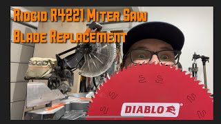 Ridgid R4221 Miter Saw Blade Replacement [upl. by Eirene]