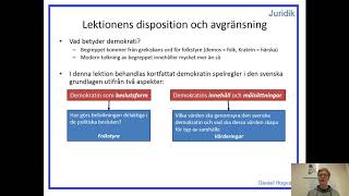 Grundlagsreglerad demokrati  Del 1  Introduktion [upl. by Otreblanauj331]