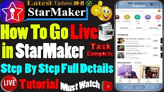 How To Go Live on StarMaker  How To Use StarMaker Live  How To Find StarMaker Live Option [upl. by Tod45]