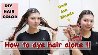 How to hair dye at home ft Revlon dark ash blonde ⎮Michelle Tee [upl. by Weslee678]