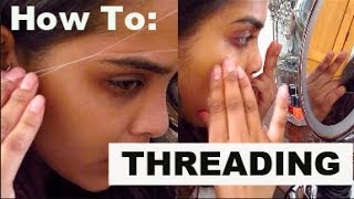 How To Threading Eyebrows and Upper Lip [upl. by Jerrold56]