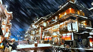 Visiting Japan’s Famous Snow Village  Ginzan Onsen 🇯🇵 [upl. by Abroms]