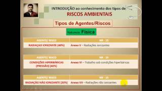 Videoaula 4  Introdução aos Tipos de Agentes Riscos ambientais [upl. by Ellinet]