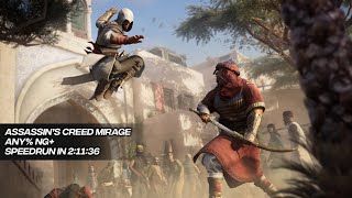 Assassins Creed Mirage  Any NG Speedrun in 21136 [upl. by Nosnirb]