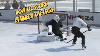 HOW TO SCORE BETWEEN THE LEGS NHL24 [upl. by Nichol]