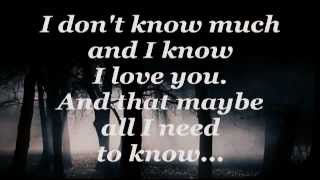 DONT KNOW MUCH Lyrics  LINDA RONSTADT  AARON NEVILLE [upl. by Howell]