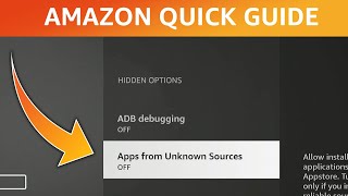 Fire TV Devices  How to Allow Apps from Unknown Sources [upl. by Lecrad]