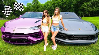 OUR GIRLFRIENDS RACED Lamborghini Urus vs Porsche Cayenne Turbo GT [upl. by Russ]