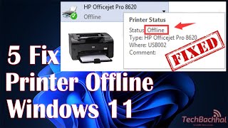 Printer Is Offline Windows 11  5 Fix [upl. by Hornstein464]