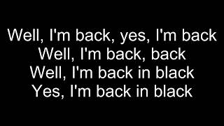 ACDC  Back in Black Lyrics [upl. by Ennairod]