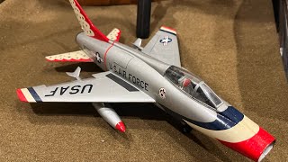 Built 1958 Lindberg F100 Super Saber Thunderbirds Vintage Model Kit [upl. by Olmstead54]