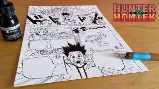 Dessiner une PLANCHE de MANGA Hunter x Hunter [upl. by Nnylrefinnej946]