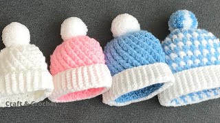 Easy amp fast crochet baby hatcrochet beaniecrochet for beginners 1508 [upl. by Eolcin]