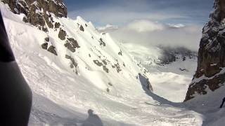 Piste noire bosselée du GrandCouloir à Courchevel [upl. by Lahey]