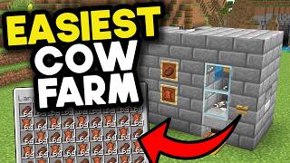 Easiest Cow Farm For Minecraft Bedrock 121 [upl. by Nossyla718]