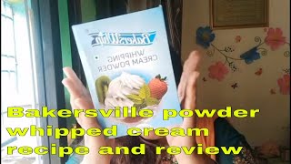 How to use Whipped Cream Powder for Cake frosting Bakersville powder whipped cream recipe and review [upl. by Ennaisoj]