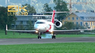 4K Bombardier Challenger 650 from REGA Air Ambulance HBJWA arrival Mollis AirBase ZigAirMeet 2023 [upl. by Bourne816]