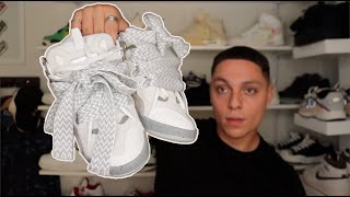 LANVIN Curb laceup sneakers White Grey Review  ON FOOT [upl. by Edwina]