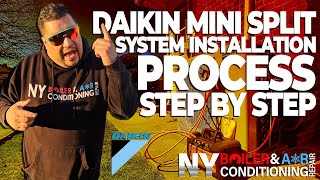 StepbyStep Daikin Mini Split System Installation NY Boiler amp Air Conditioning Repair [upl. by Kella]