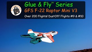 Glue amp Fly™ Series F22 Raptor Mini V3 Warbird  DustOff Flights 9 amp 10 Easy Build Best Cheapest [upl. by Savinirs]