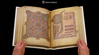 THE LINDISFARNE GOSPELS  Browsing Facsimile Editions 4K  UHD [upl. by Airtemad]