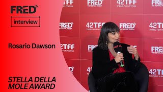 INTERVIEW Rosario Dawson  STELLA DELLA MOLE AWARD  42° Torino Film Festival [upl. by Dreda]