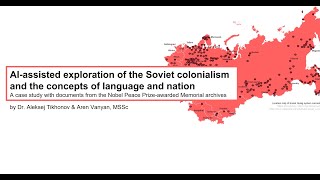 Soviet colonialism and the concepts of language and nation Dr Aleksej Tikhonov and Aren Vanyan [upl. by Latoniah]