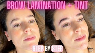 LAMINATION  BROW TINT PROCESS Step by Step using Thuya and Brow Code [upl. by Varuag]