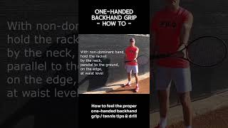 OneHanded Backhand Grip  How To onehandedbackhand tennistechnique [upl. by Sloane424]