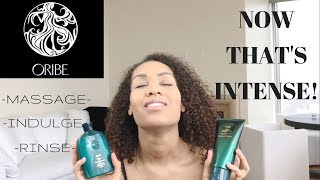 ORIBE  Moisture amp Control Shampoo amp Conditioner Plus Supershine Moisturizing Cream Review  3C Hair [upl. by Maurey]