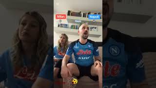 Milan vs Khvicha Kvaratskhelia goal  Napoli fans reaction [upl. by Oby]