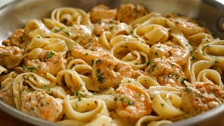 Creamy Shrimp Alfredo Pasta Recipe [upl. by Aiselad406]