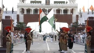 Wagah Border Ceremony IndiaPakistan Flag Retreat [upl. by Uriah]