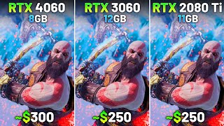 RTX 4060 vs RTX 3060 vs RTX 2080 Ti  Test in 9 Games  1080p [upl. by Ecined]