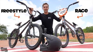 Matty Cranmer Compares The SPEED Differences Between A BMX Freestyle Bike And A Race Bike [upl. by Llahsram]