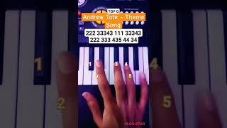 Andrew Tate Theme Song Easy Piano Tutorial viral shorts [upl. by Anamor53]