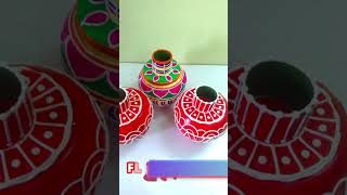 DECORATING FLOWER POTartdiyprinting diy drawing homemade painting smallbussines artandcraft [upl. by Chema]