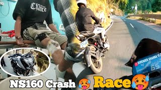 Pulsar Ns160 ka Crash ho gya 🥵  Ns160 ka Accident ho gya😔💔  Surender Khanna Vlogs [upl. by Nahtnamas372]