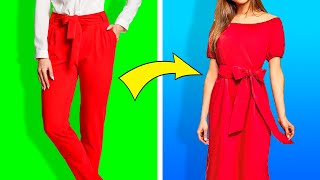 23 DIY CLOTHES HACKS FOR REALLY SMART GIRLS [upl. by Dorrehs332]