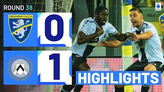 FROSINONEUDINESE 01  HIGHLIGHTS  Davis secures top flight for Udinese  Serie A 202324 [upl. by Osnerol]