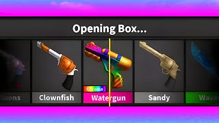 Unboxing CHROMA Watergun In Murder Mystery 2 [upl. by Vories]