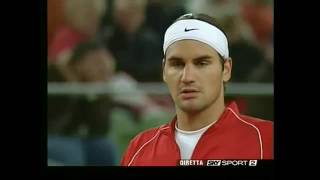 Hamburg 2004 Roger Federer vs Nicolas Lapentti [upl. by Kristi]