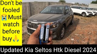 Kia Seltos MY24 Htk Diesel 2024 Full Detailed Review in Hindi seltoshtkdiesel [upl. by Larimore]