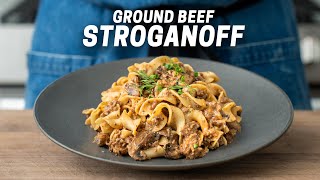 Mom Style Creamy Ground Beef Stroganoff [upl. by Ehrlich]