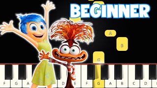 Inside Out  Theme Song  Beginner Piano Tutorial  Easy Piano [upl. by Jorgenson]