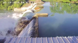 Video shows moment dam gate collapsed at Lake Dunlap [upl. by Eldin]